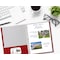 Better Office Products 2 Pocket Paper Folders Portfolio W/Prongs, Matte Texture, Letter Size, Red, 50PK 84213 - alternate 2